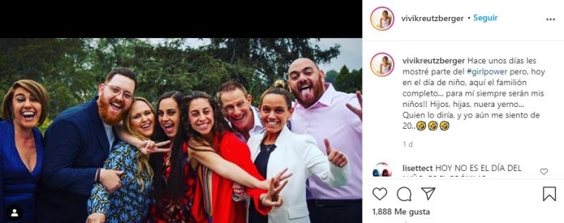 Vivi Kreutzberger y sus cinco hijos