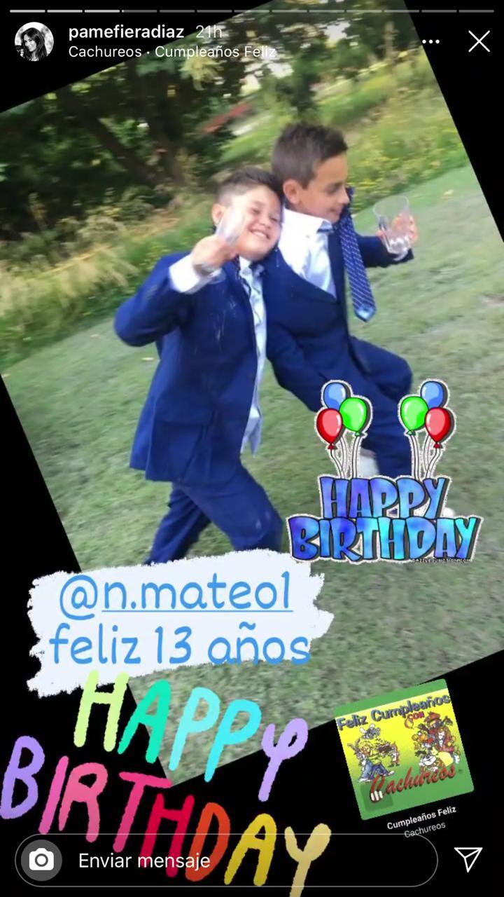 Pamela Díaz saluda a su hijo en su cumpleaños número 13