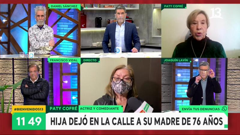 Paty Cofré llora por caso de anciana dejada en la calle por su hija