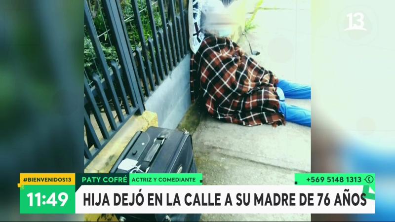 Paty Cofré llora por caso de anciana dejada en la calle por su hija