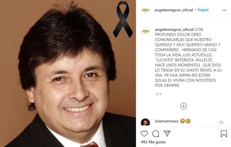 Murió histórico integrante de Los Ángeles Negros