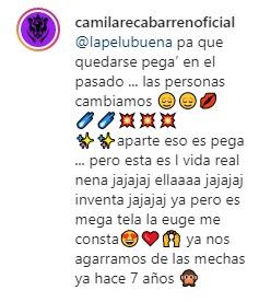 Camila Recabarren defiende a Eugenia Lemos tras crítica de seguidora