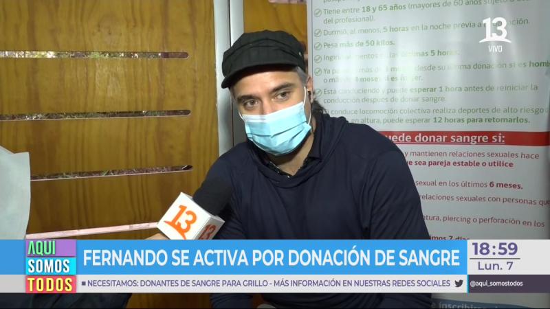 Fernando González habla de su hijo para motivar donación de sangre