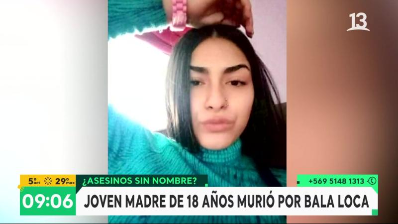 Joven madre falleció por bala loca