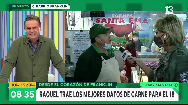 Raquel fue hasta Franklin por los mejores datos de carne para el 18