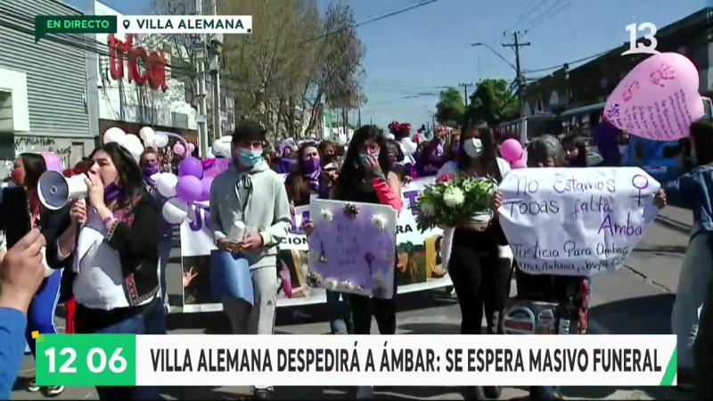 Así fue la multitudinaria despedida a Ámbar en Villa Alemana