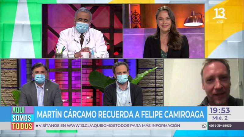 Ángeles Araya sorprende a Martín Cárcamo en pantalla