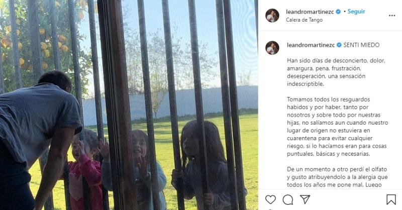 Leandro Martínez confiesa dramática experiencia con el coronavirus