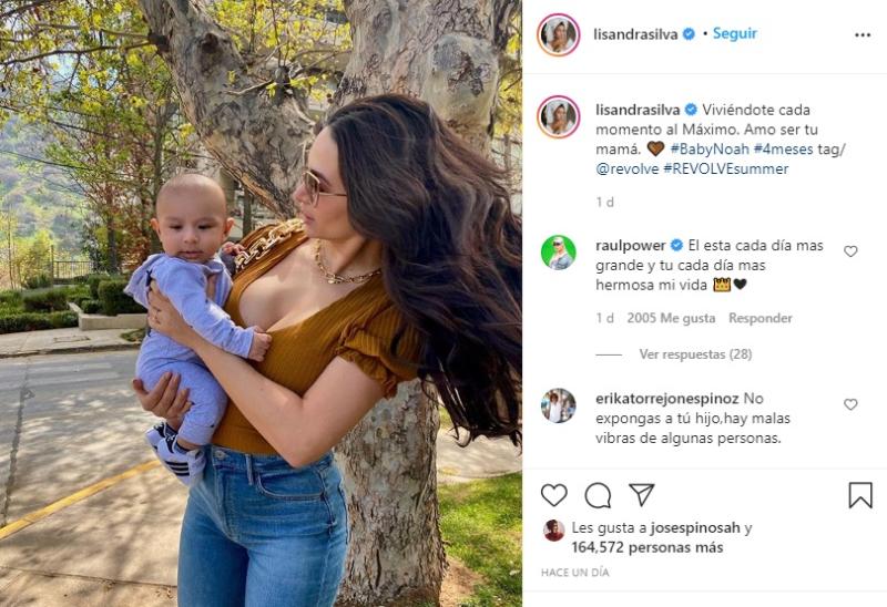 “No expongas a tu hijo”: Lisandra Silva reacciona a crítica de seguidora