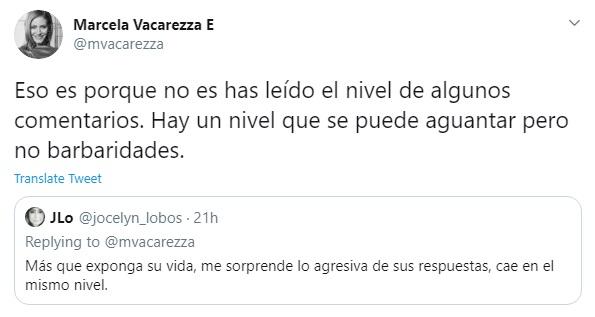 Marcela Vacarezza enfrenta a mujer que la trató de “agresiva”