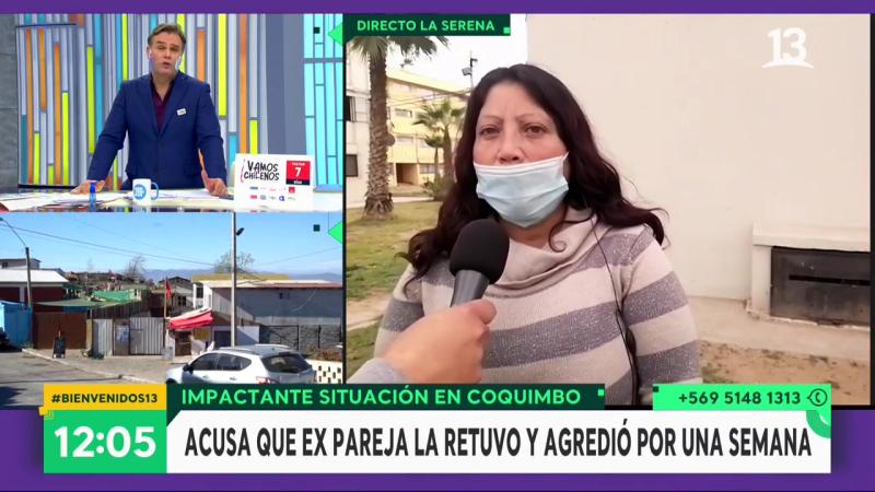 Entrevistada solidariza en pantalla con Raquel Argandoña por su hijo