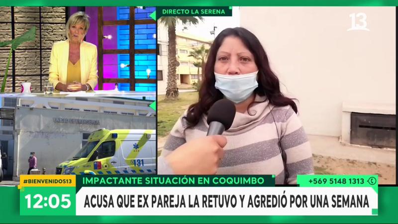 Entrevistada solidariza en pantalla con Raquel Argandoña por su hijo