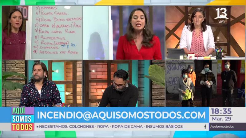 Maly Jorquiera sufre chascarro durante aparición en “Aquí somos todos”