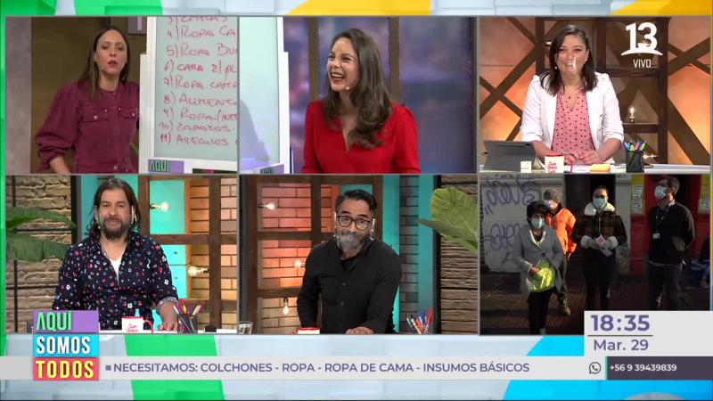 Maly Jorquiera sufre chascarro durante aparición en “Aquí somos todos”