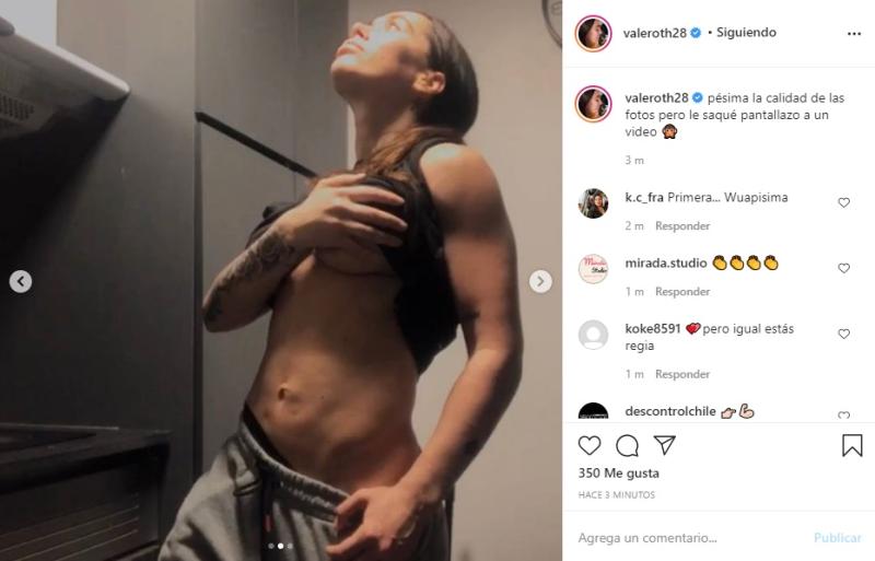 Vale Roth sorprende con destape casi total en fotos caseras