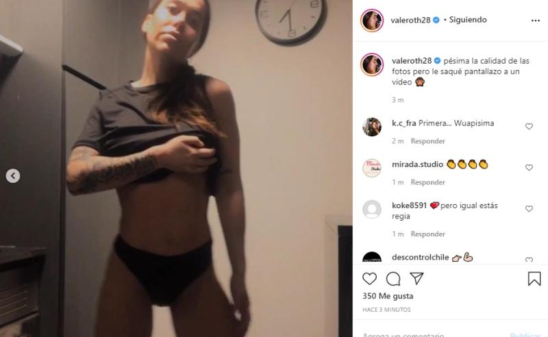 Vale Roth sorprende con destape casi total en fotos caseras