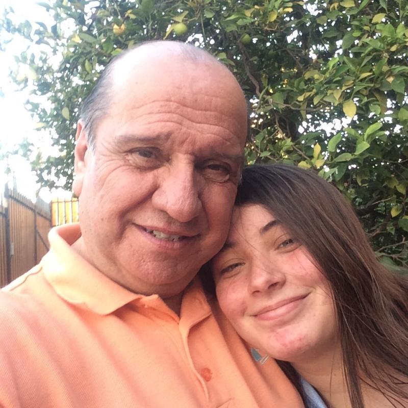 Patricio Frez y su hija