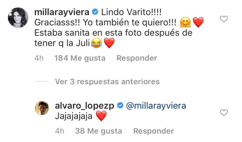 Álvaro López recibe desubicado mensaje por foto con Millaray Viera