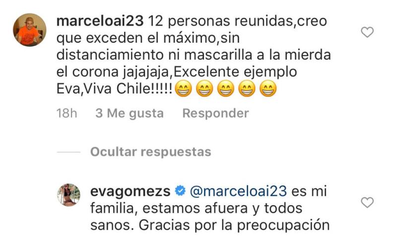 Eva Gómez recibe críticas por festejo sin distanciamiento social
