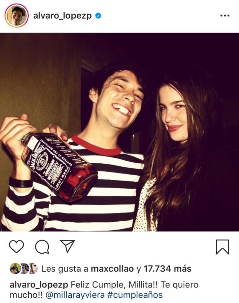 Álvaro López recibe desubicado mensaje por foto con Millaray Viera