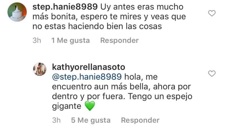 Kathy Orellana responde a crueles mensajes por su rostro