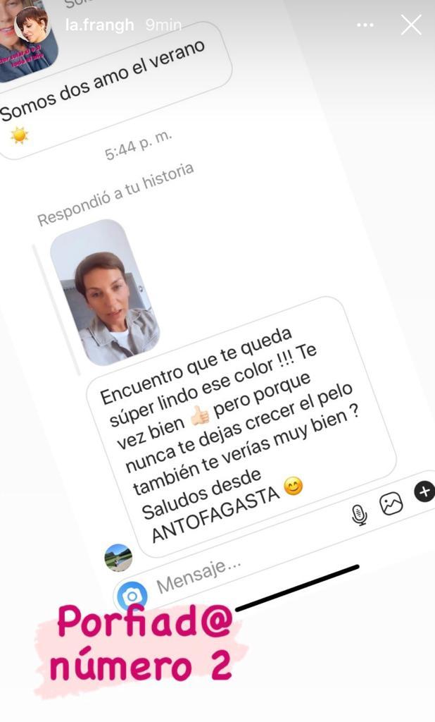 Fran García-Huidobro revela mensajes que recibe por su pelo corto