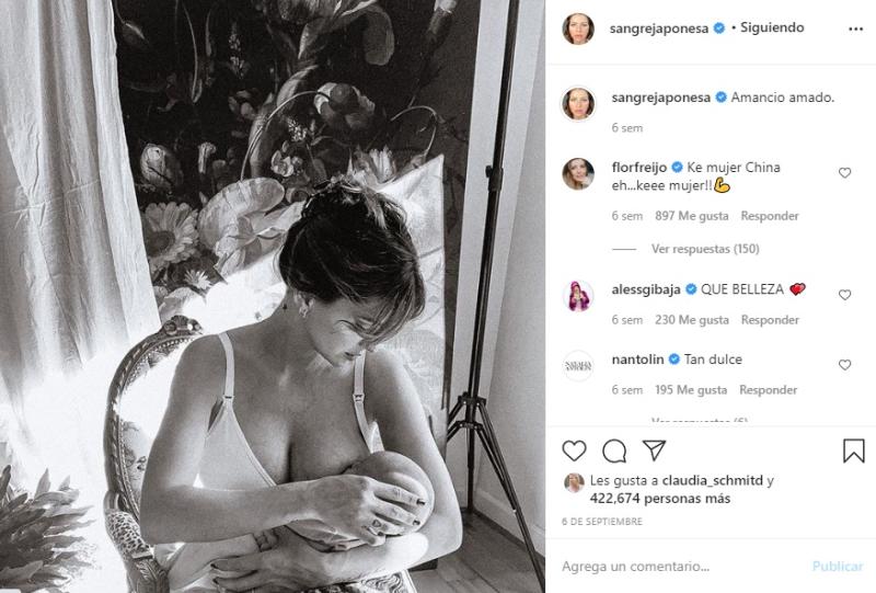 “Acá estoy”: China Suárez luce su cuerpo a dos meses de dar a luz