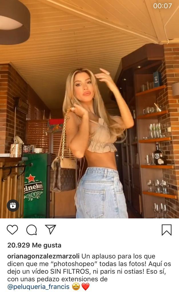 Oriana Marzoli responde con video a quienes la acusan de “photoshopeo”