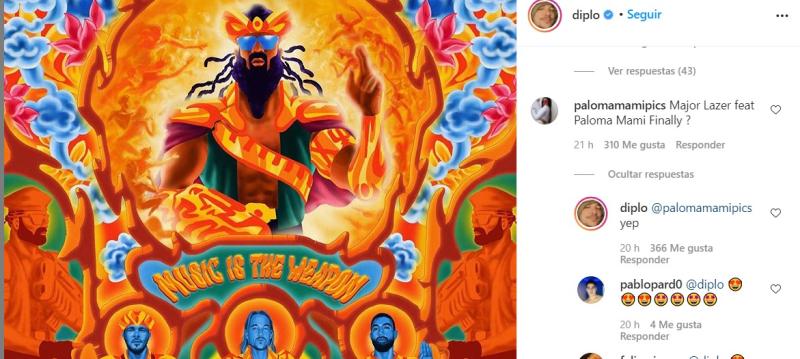 colaboración paloma mami major lazer