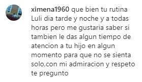 Luli encara a mujer que cuestionó su rol como mamá