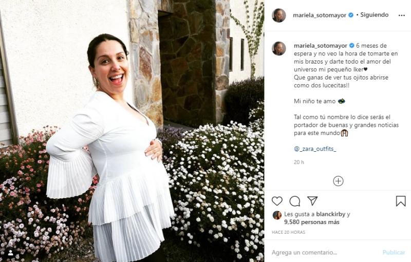 Mariela Sotomayor se muestra con 6 meses de embarazo