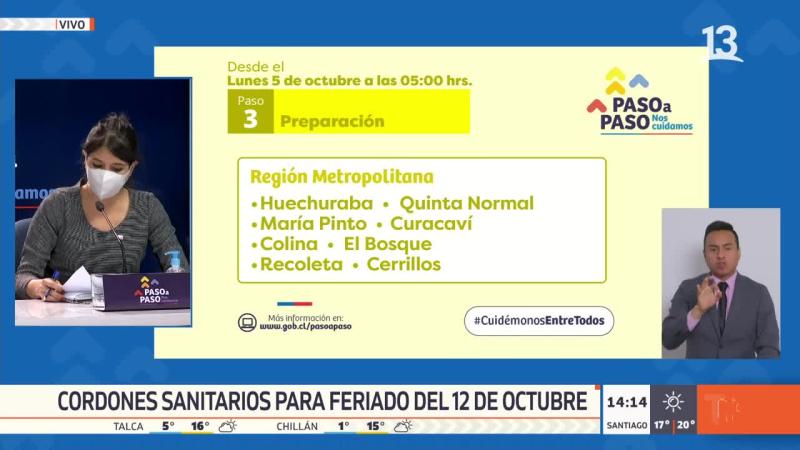 8 comunas de Santiago pasan a preparación