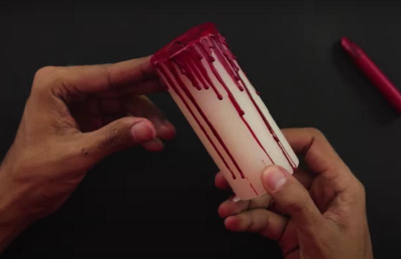 Vela sangrienta manualidad de halloween