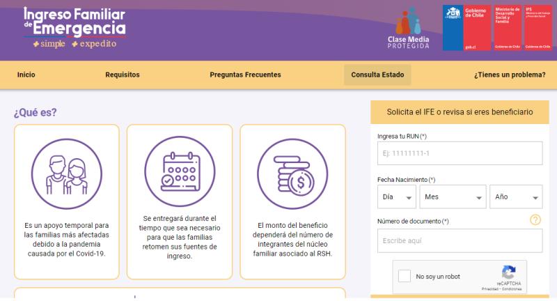 IFE Ingreso Familiar de Emergencia