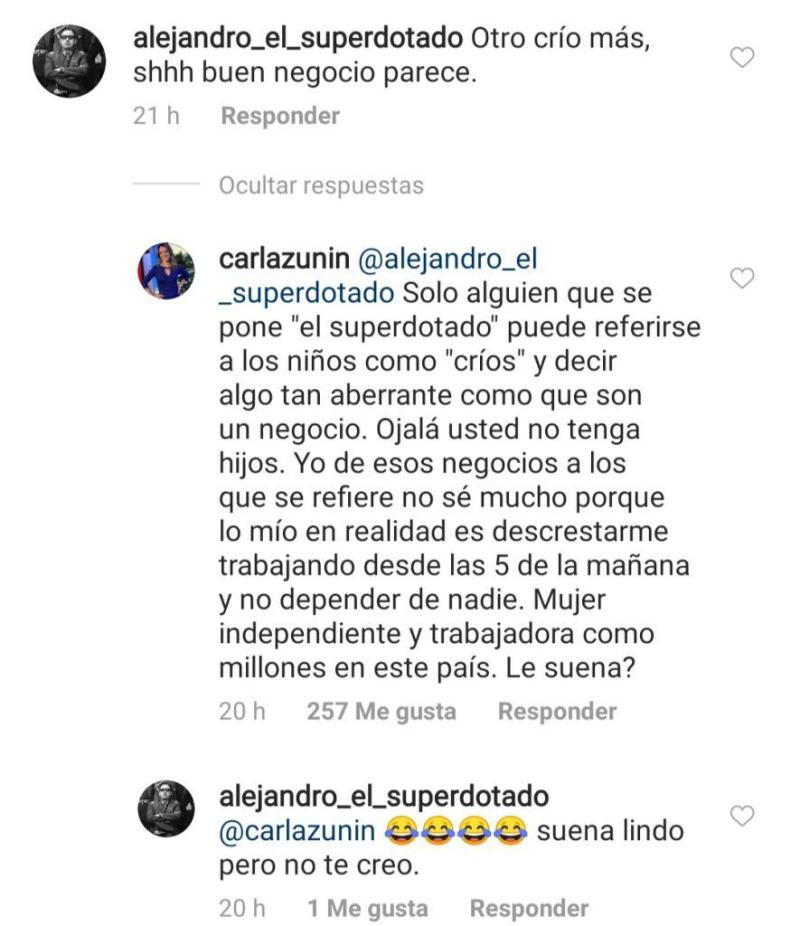 Respuesta de Carla Zunino