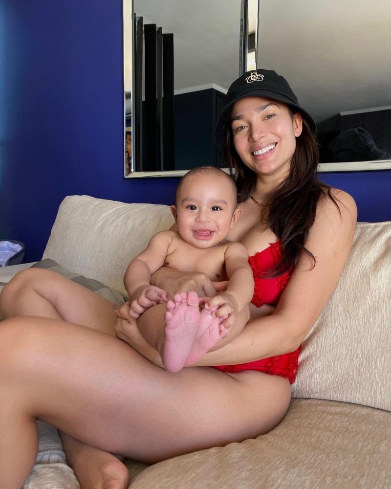 Lisandra Silva y su hijo Noah