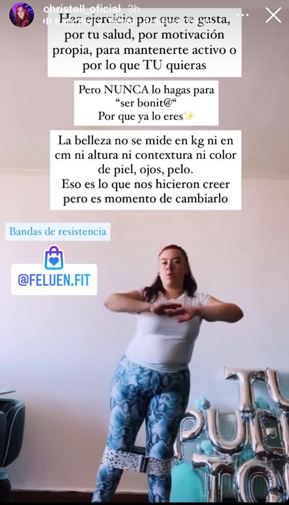 “Es mi cuerpo, lo amo”: Christell muestra su vientre con potente mensaje