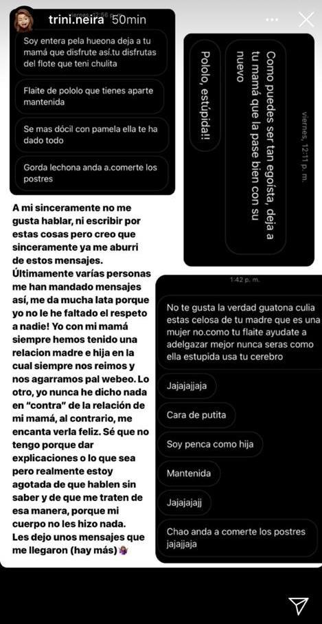 Hija de Pamela Díaz revela ataques que recibe en redes sociales