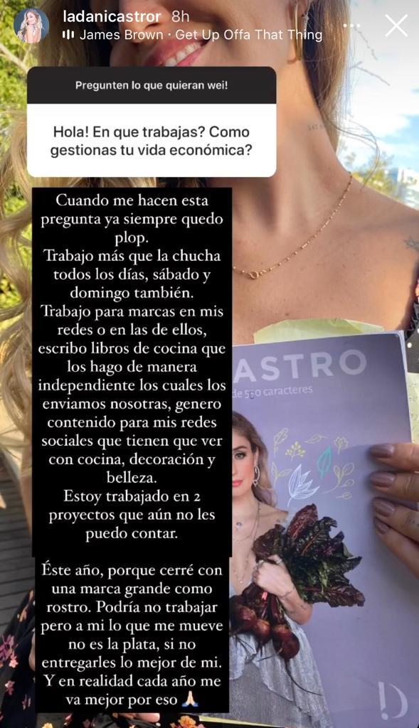 Daniela Castro responde a rumor de que viene de familia adinerada