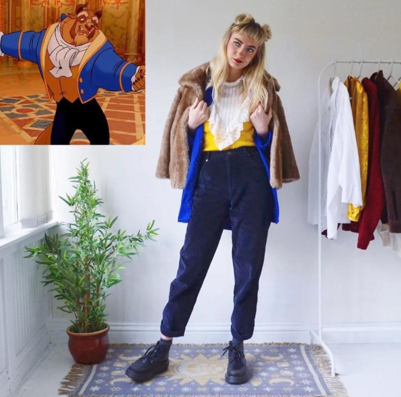 Atuendo de La bella y la bestia