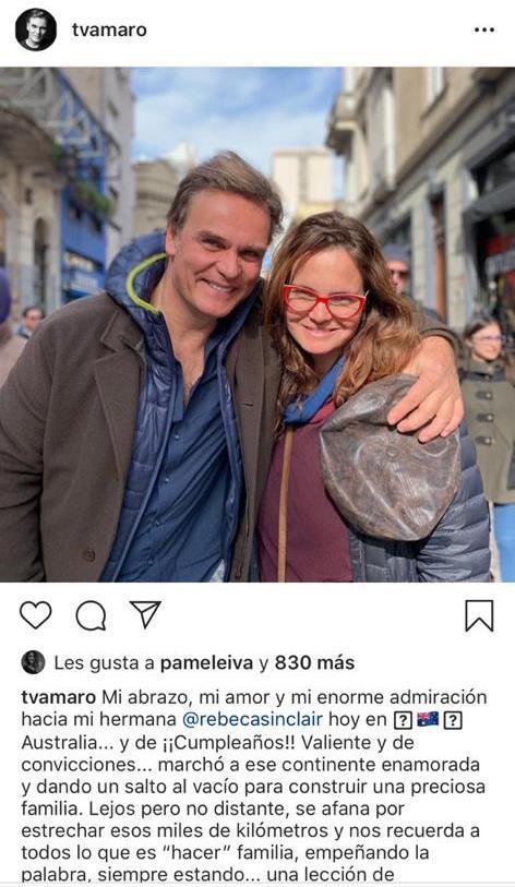 Amaro Gómez-Pablos muestra a su hermana por especial fecha