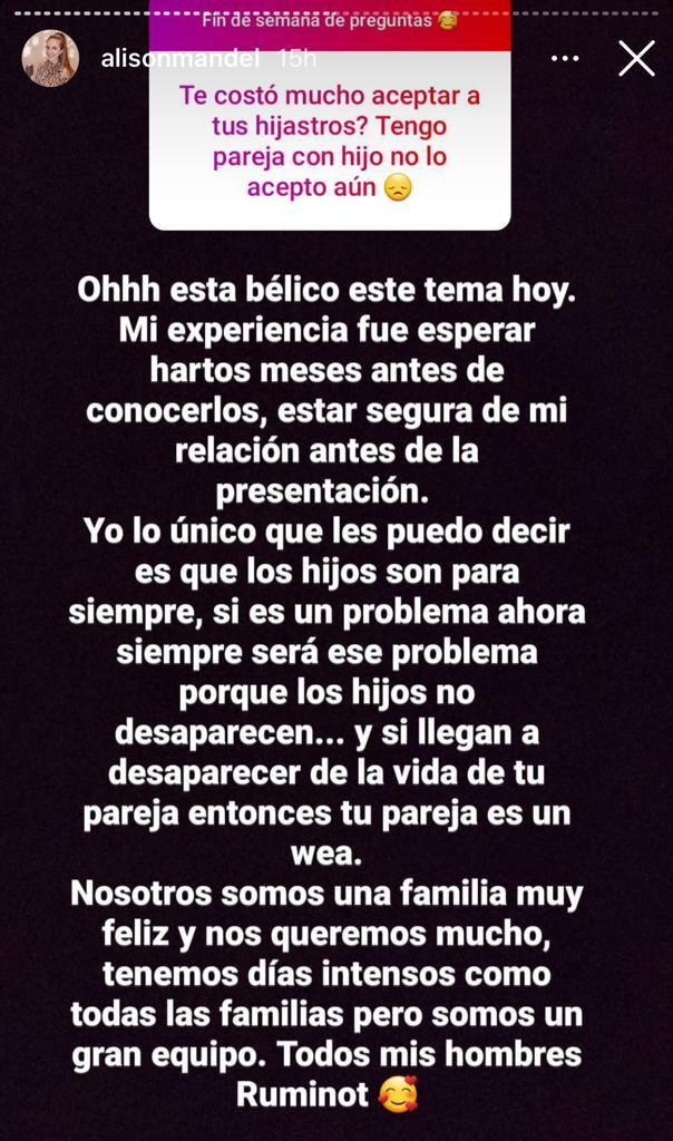 Alison Mandel se sincera sobre su baja de peso tras el embarazo