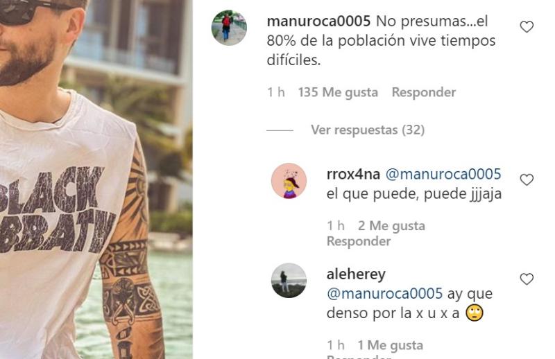 Comentario en Instagram de Jean Philippe