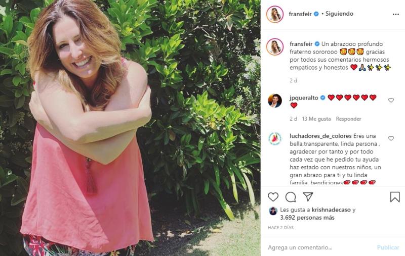 Fran Sfeir enseña su cuerpo postparto para entregar mensaje de amor propio