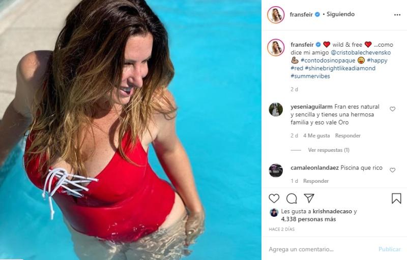 Fran Sfeir enseña su cuerpo postparto para entregar mensaje de amor propio