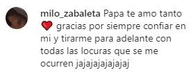 Hija de Jorge Zabaleta le agradece por su apoyo incondicional