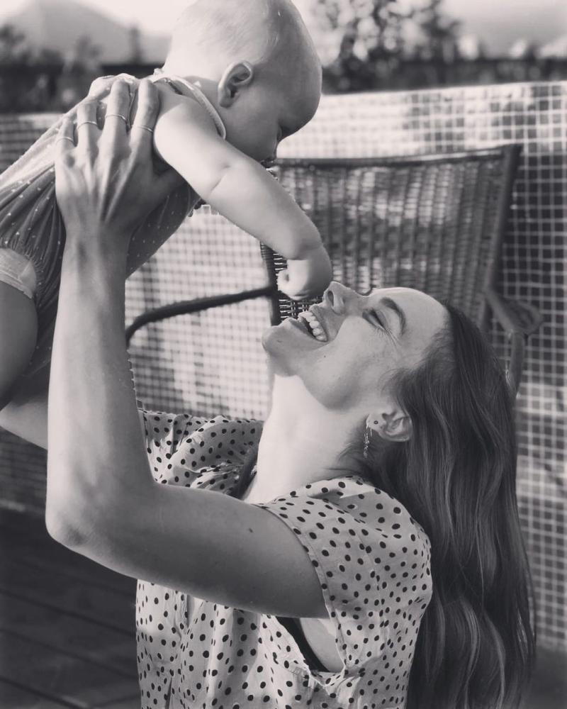 María Gracia Omegna y su hija