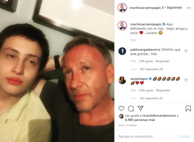 Martín Cárcamo sorprende con foto junto a uno de sus hijos