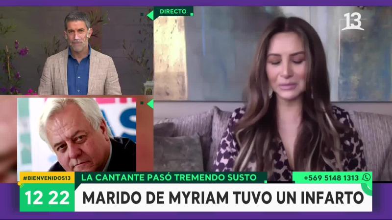 Myriam Hernández relata infarto que sufrió su marido: su rol fue clave