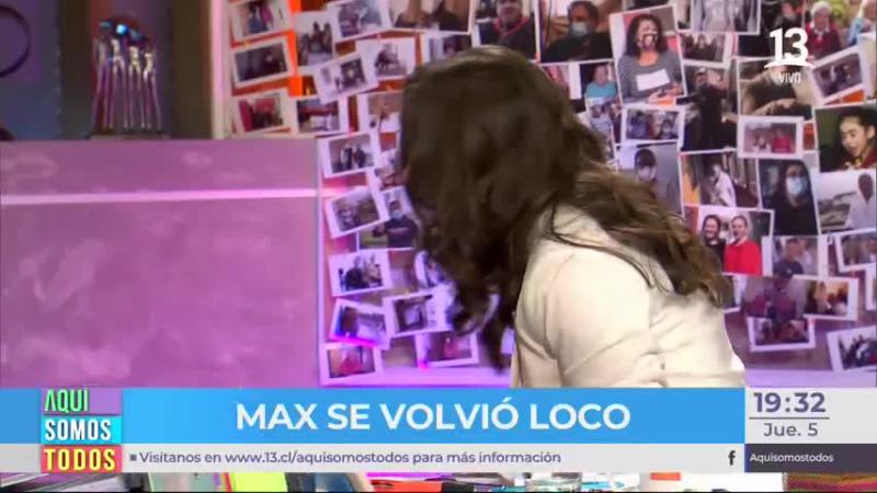 Ángeles Araya sufre ataque de risa en pleno “Aquí somos todos”